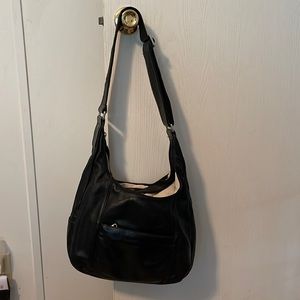 Black leather Coronado concealed carry hobo purse
